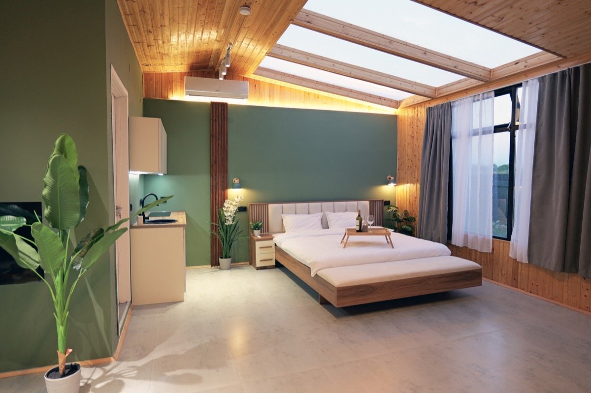 Skyview Olive Cabin interior